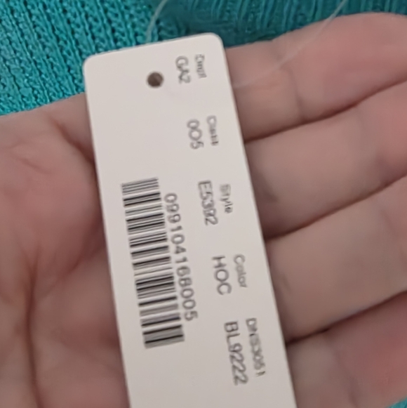 J. Crew NWT Teal Wool Blend V-neck Sweater - Picture 3 of 8